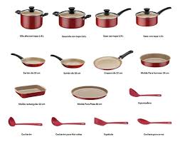 BATERIA TRAMONTINA MOD. 20297848 COIMBRA 15 PZAS ROJO