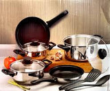 BATERIA TRAMONTINA MOD. 32300409 ACERO INOX 10 PZAS