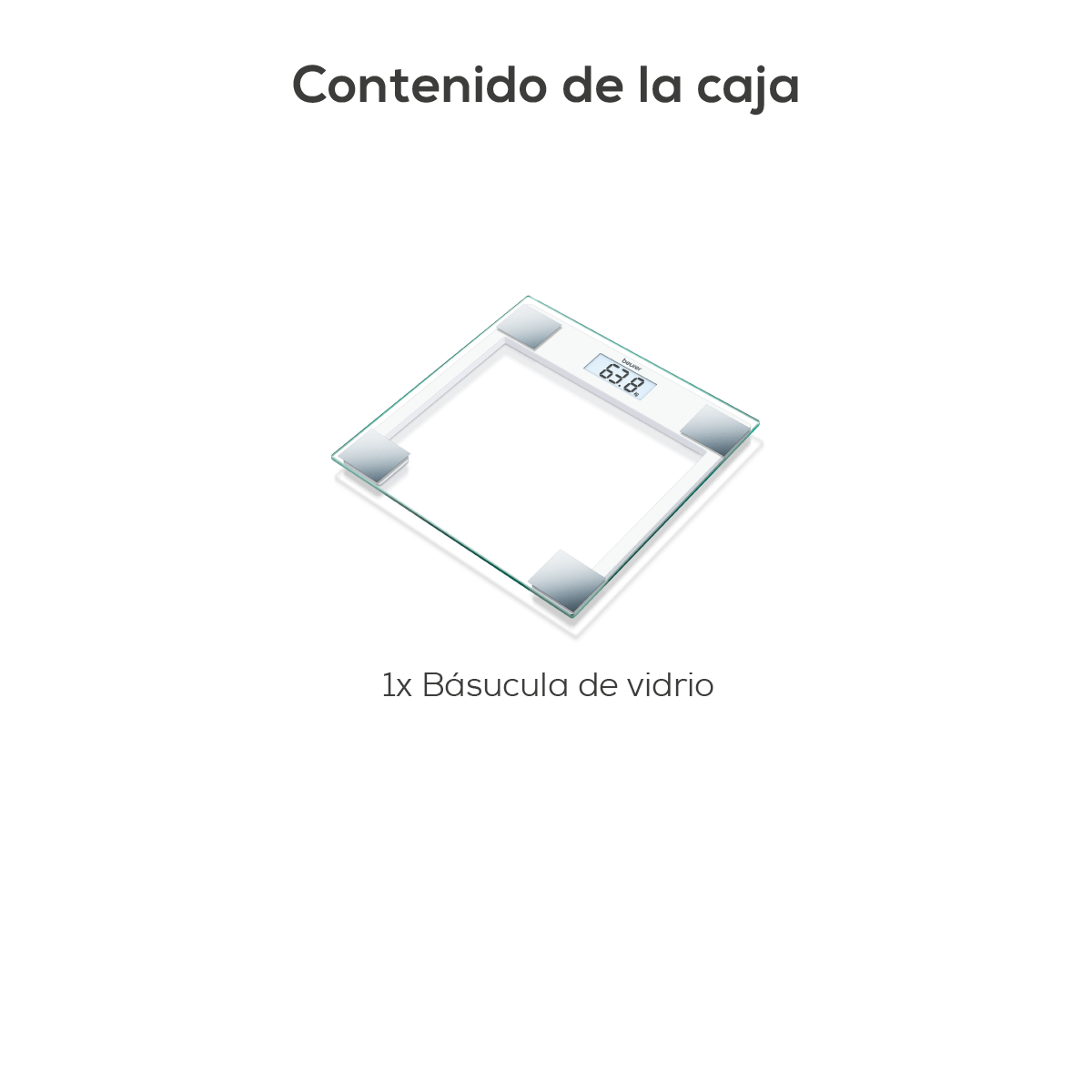 Báscula Diagnóstica de Baño para Personas GS14 con Superficie de Vidrio, Pantalla LCD y Autoencendido / GS14 Marca Beurer
