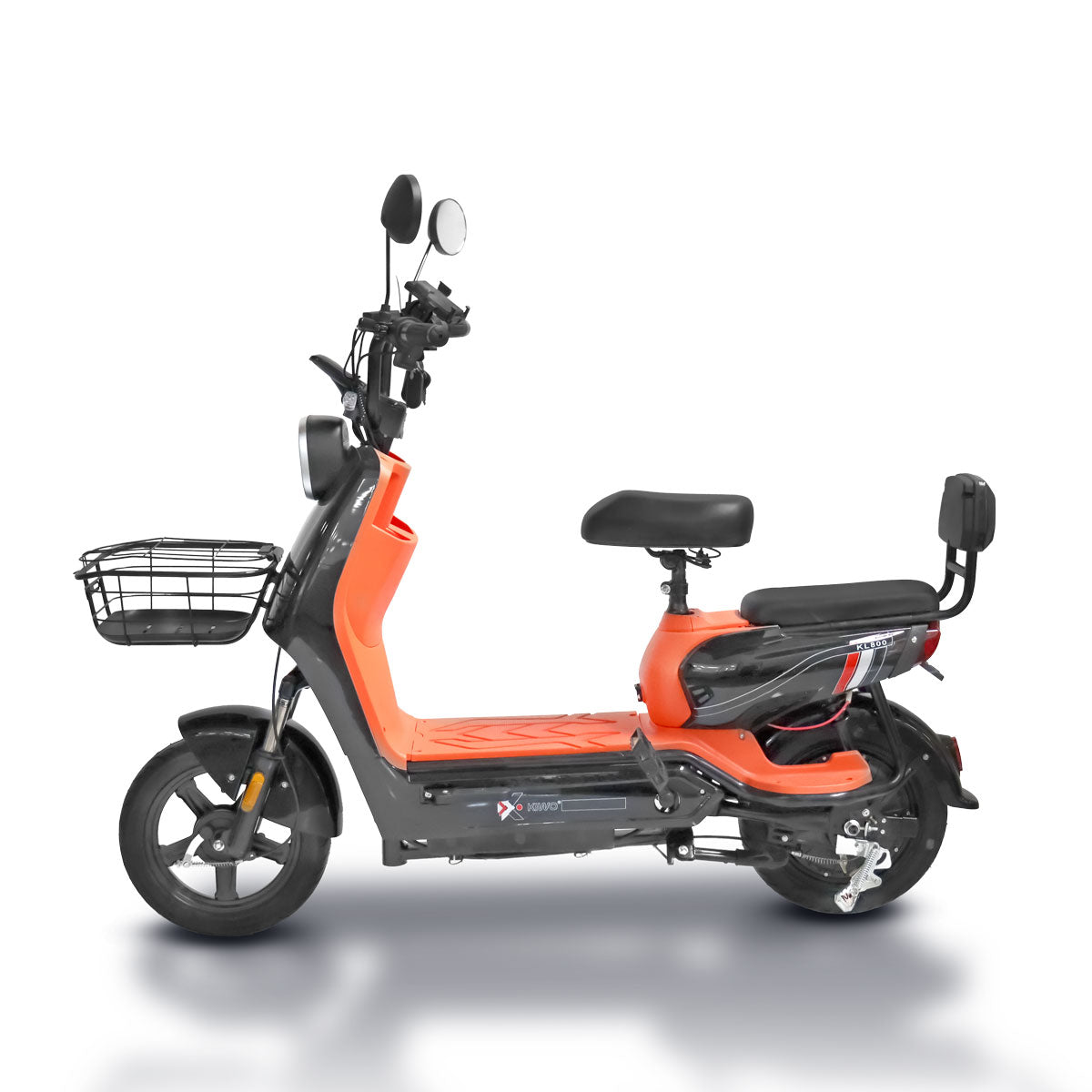 Bicicleta Eléctrica Negro con Naranja Kiwo KL 800