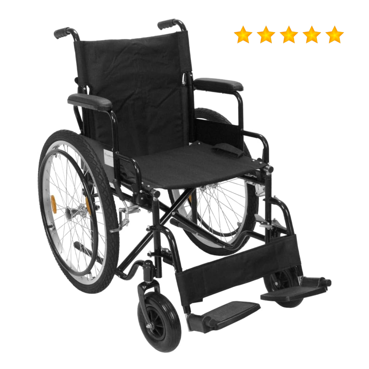 Silla De Ruedas Care Premium Básica Todo Terreno Descansa Pies Fijo*