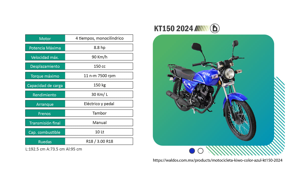 Motocicleta Kiwo KT-150L 2025