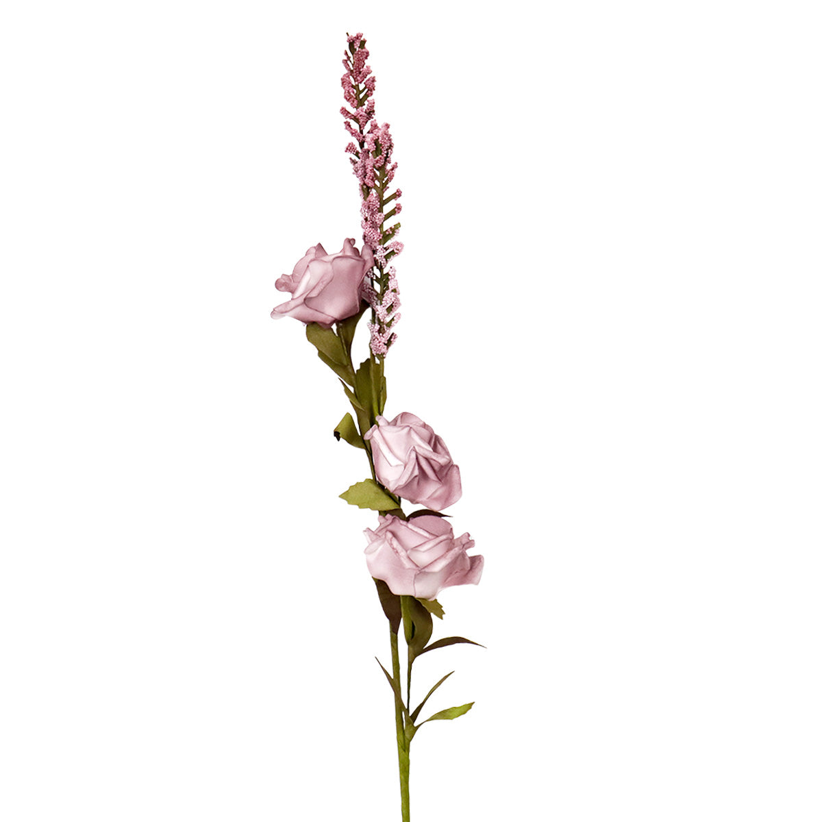 Rosa, Flores Artificiales, Color Lila, 3 pzas