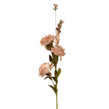 Rosa, Flores Artificiales, Color Café, 3 pzas
