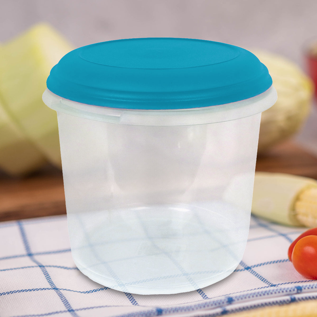 Contenedor Hermético, Tapa Color Azul, 5.2 L