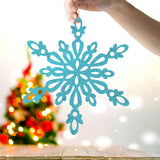 Copo de Nieve Jumbo con Glitter, Color Azul