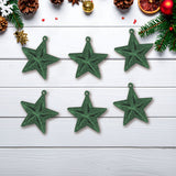 Mini Estrellas, Ornamento Navideño Glitter, Color Verde