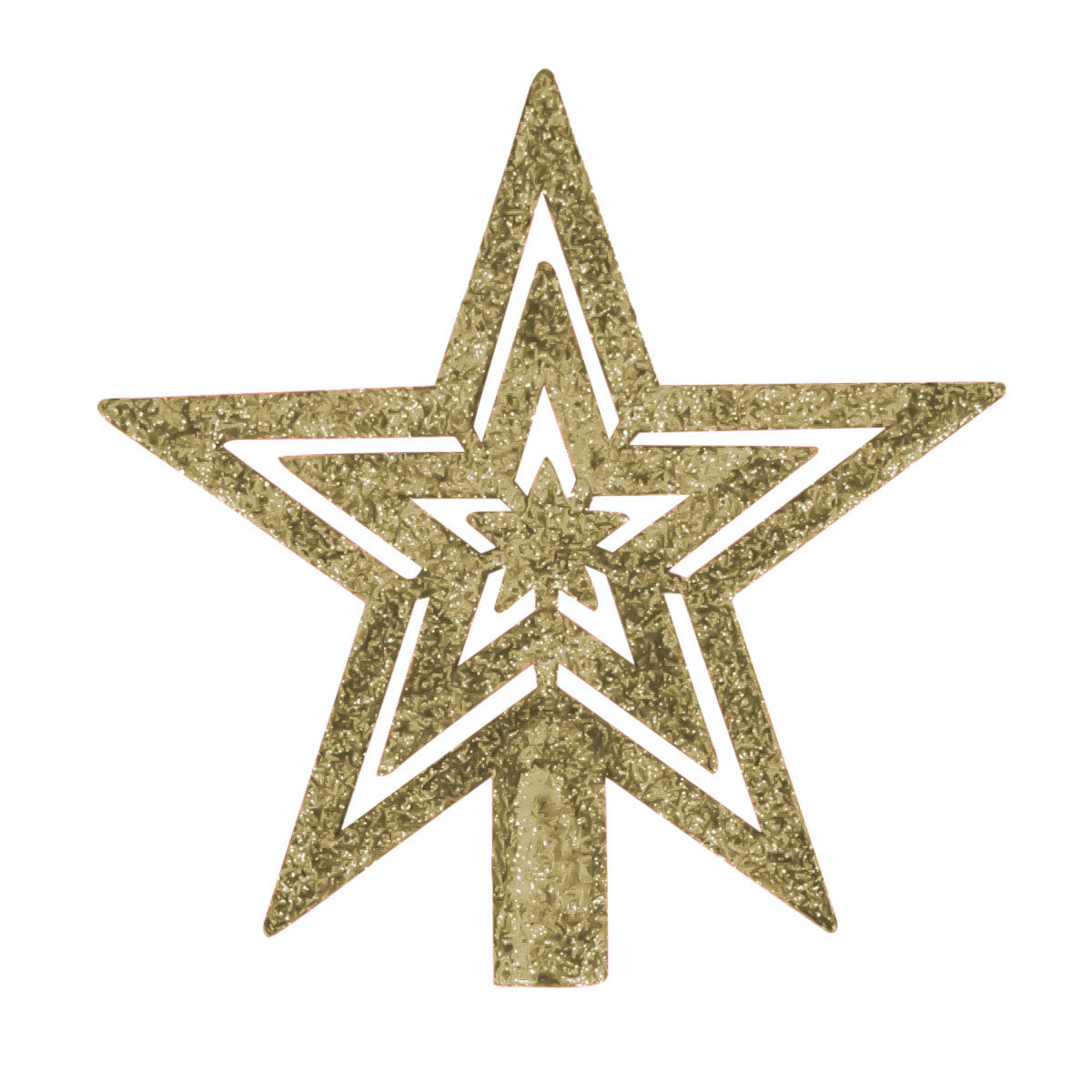 Mini Estrella Brillante, Punta de Árbol, Color Oro