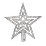 Mini Estrella Brillante, Punta de Árbol, Color Plata