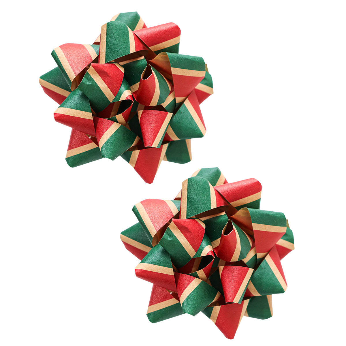 Moños para Regalo, 2 pzas, Color Verde y Rojo