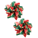 Moños para Regalo, 2 pzas, Color Verde y Rojo