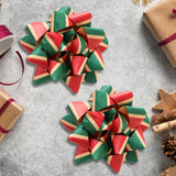 Moños para Regalo, 2 pzas, Color Verde y Rojo