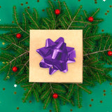 Mini Moños para Regalo, 12 pzas, Color Morado