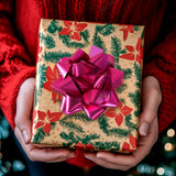 Moños para Regalo, 2 pzas, Color Fucsia