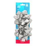 Moños para Regalo, 2 pzas, Color Plata