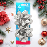 Moños para Regalo, 2 pzas, Color Plata
