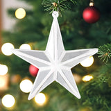 Estrella, Decoración Colgante, Efecto Espejo, Color Blanco