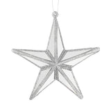 Estrella, Decoración Colgante, Efecto Espejo, Color Plata