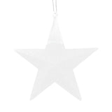 Estrella, Decoración Colgante, Glitter, Color Blanco, 2 pzas