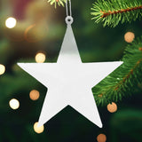 Estrella, Decoración Colgante, Glitter, Color Blanco, 2 pzas