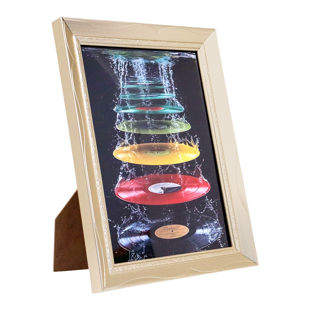 Portarretrato Vinilo, Color Dorado, 12x17cm