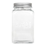 Frasco Texturizado de Vidrio con Tapa Gris, 1200 ml