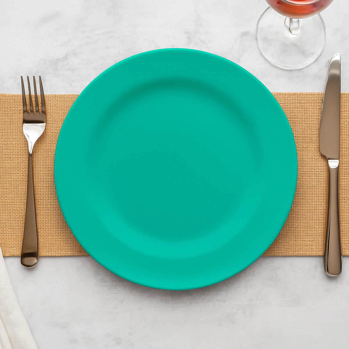 Plato de Servicio, Color Aqua, 6 pzas