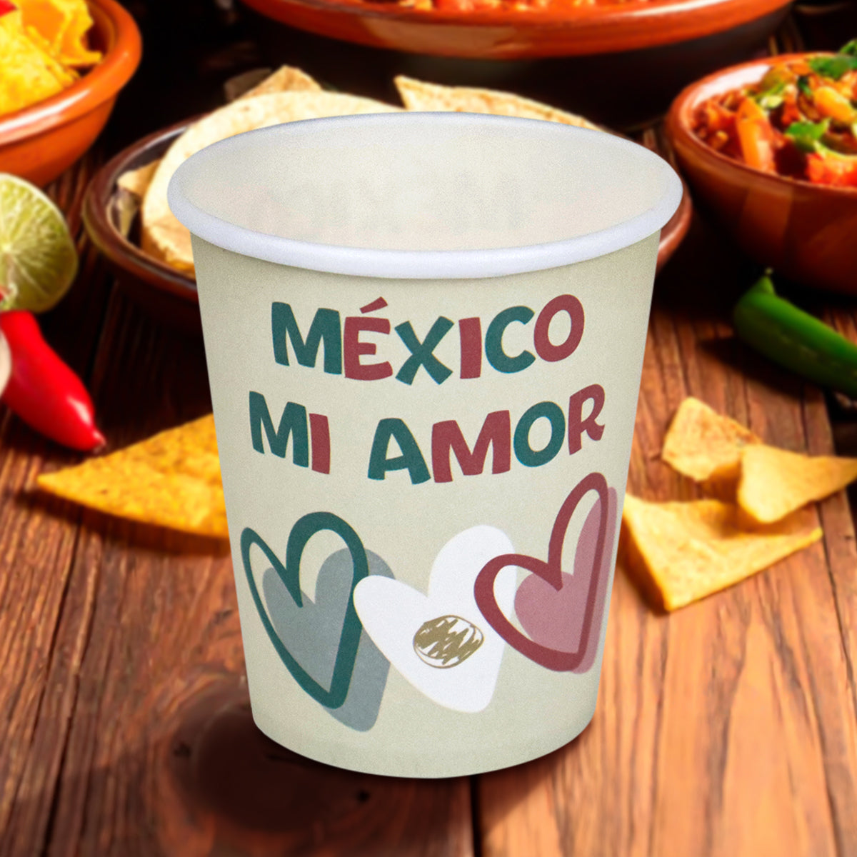 México Mi Amor, Vasos de Cartón, 10 pzas