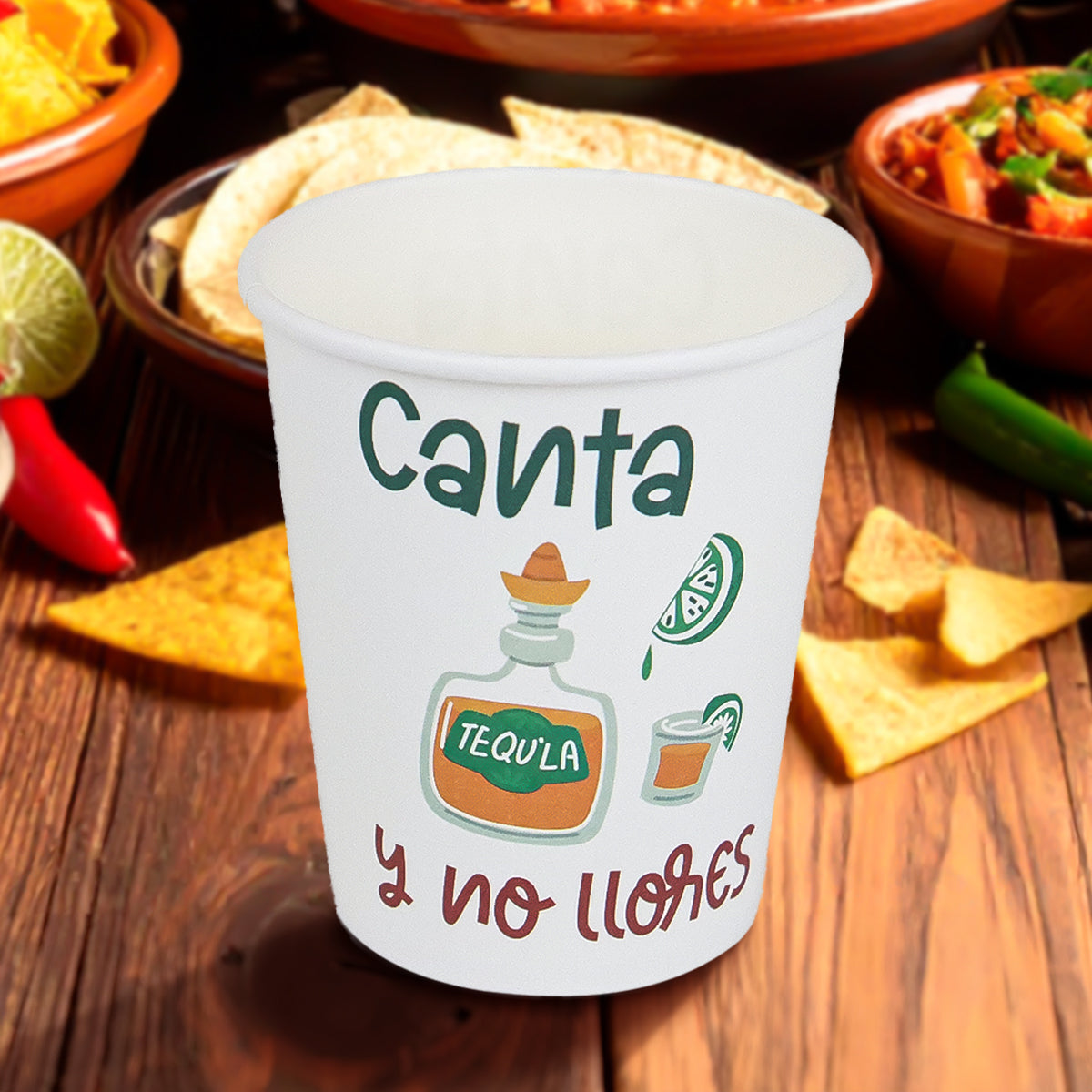 Canta y No Llores, Vasos de Cartón, 10 pzas