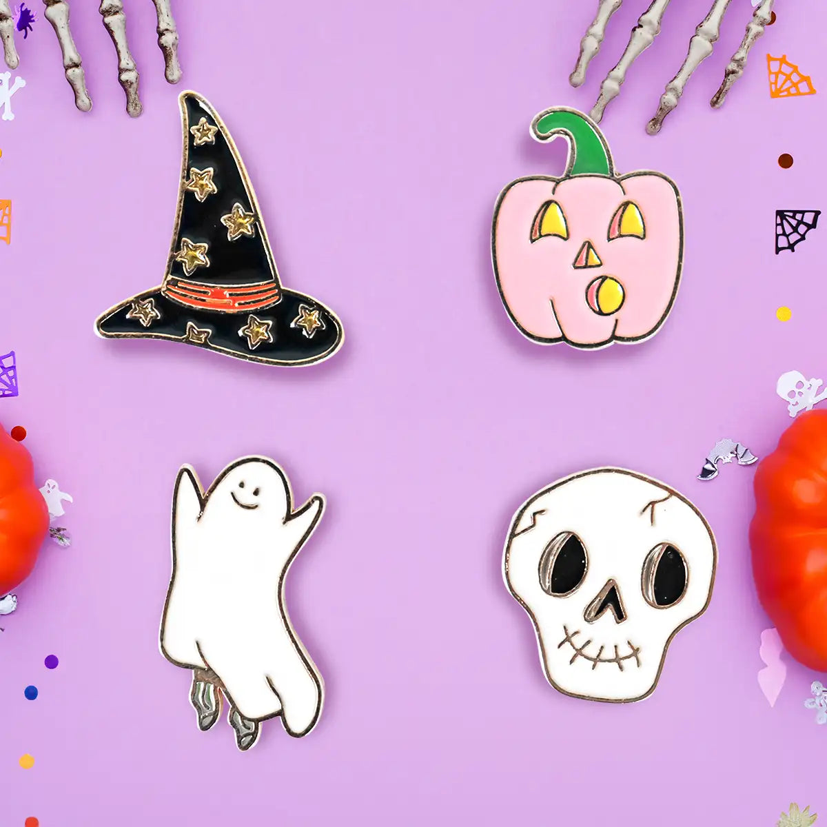 Pin Halloween, 4 pzas