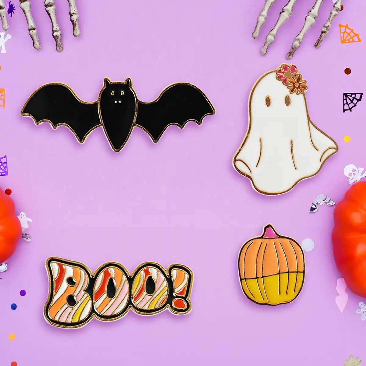 Boo, Pin Halloween, 4 pzas