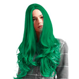Peluca Larga para Disfraz, Color Verde