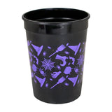 Set de Vasos de Halloween, Color Negro y Morado, 5 pzas