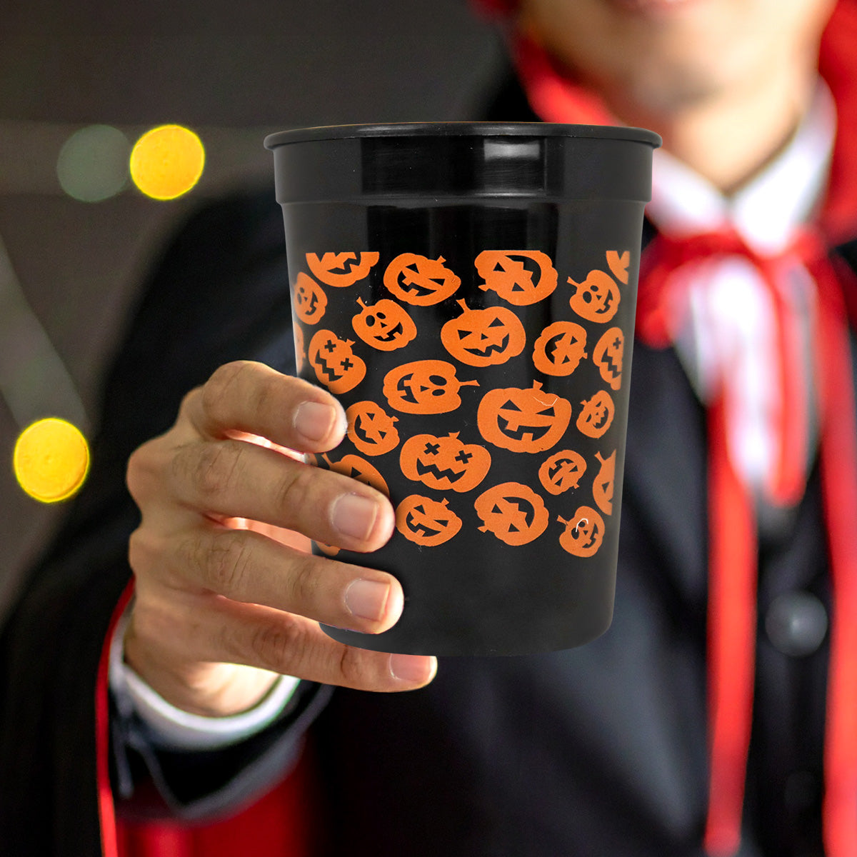 Set de Vasos de Halloween, Color Negro y Naranja, 5 pzas