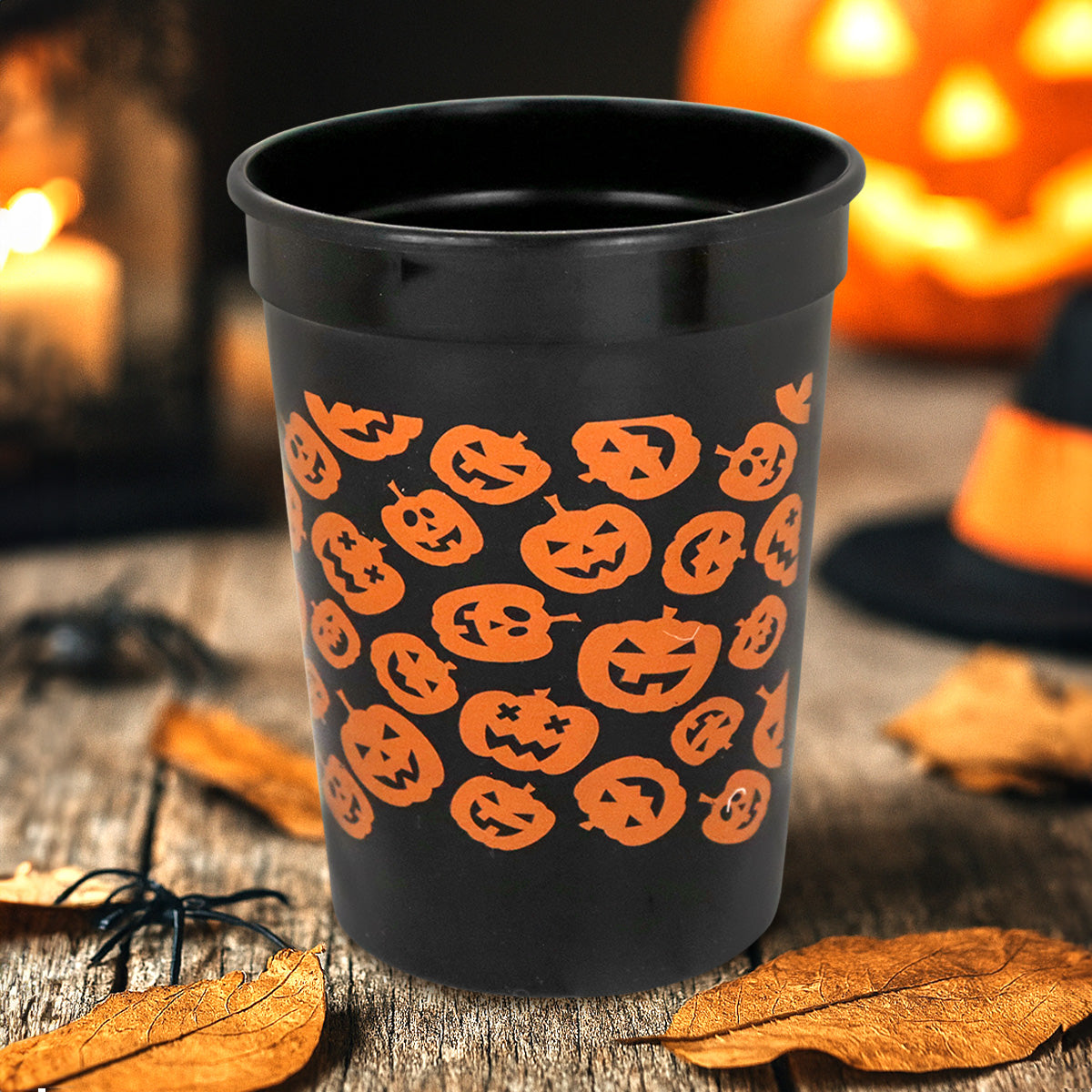 Set de Vasos de Halloween, Color Negro y Naranja, 5 pzas