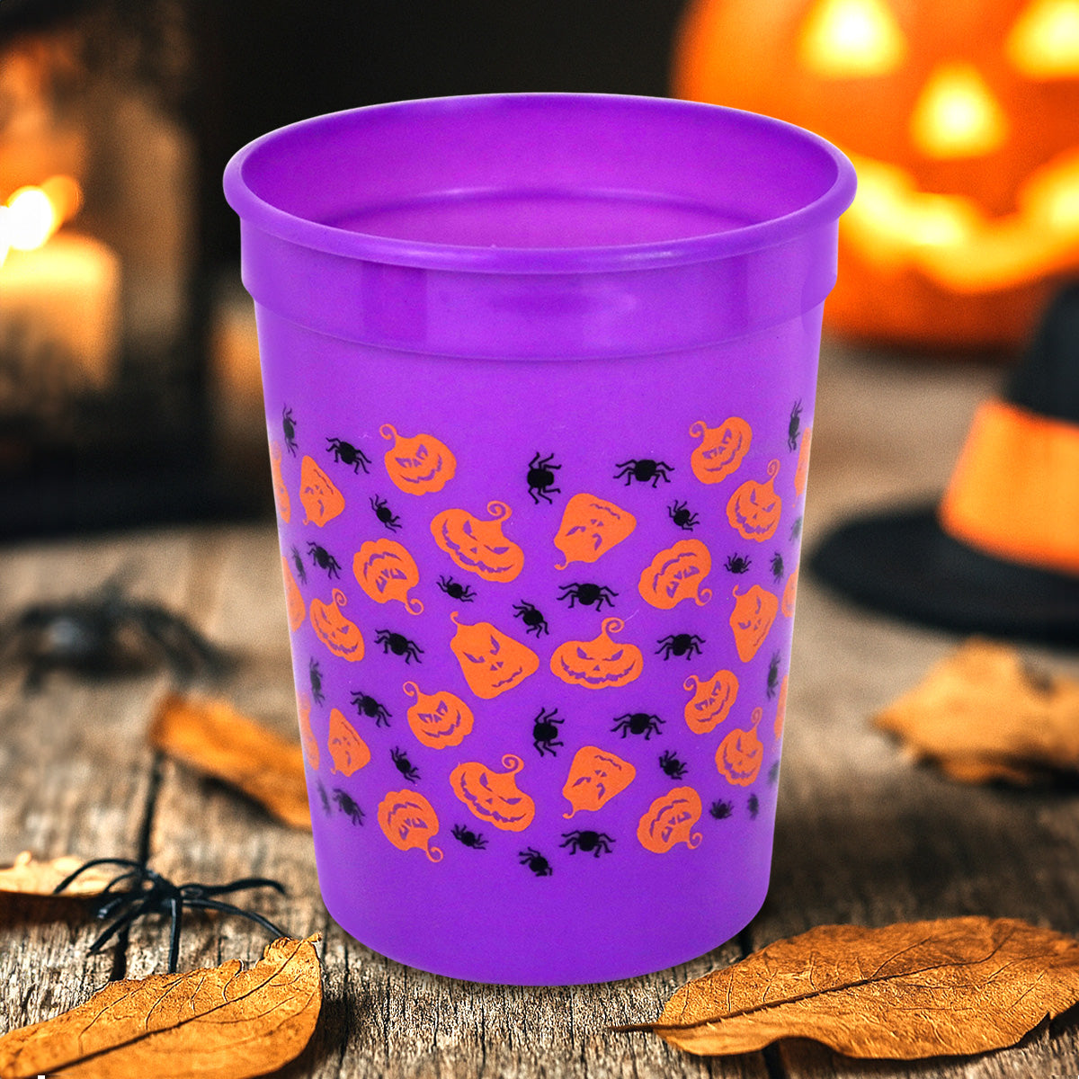 Set de Vasos de Halloween, Color Morado, 5 pzas