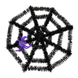 Telaraña de Tinsel con Araña, Adorno, Color Negro