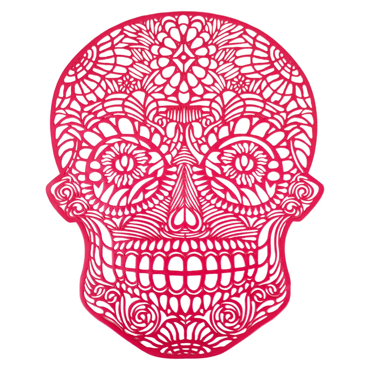 Calavera, Mantel Individual, Color Rosa