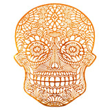 Calavera, Mantel Individual, Color Dorado