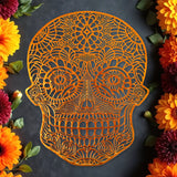 Calavera, Mantel Individual, Color Dorado