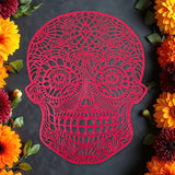 Calavera, Mantel Individual, Color Rosa