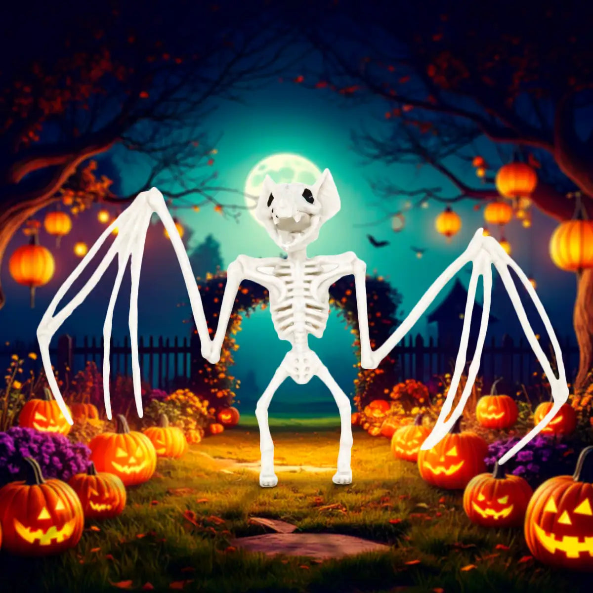 Murciélago, Esqueleto para Decoración de Halloween