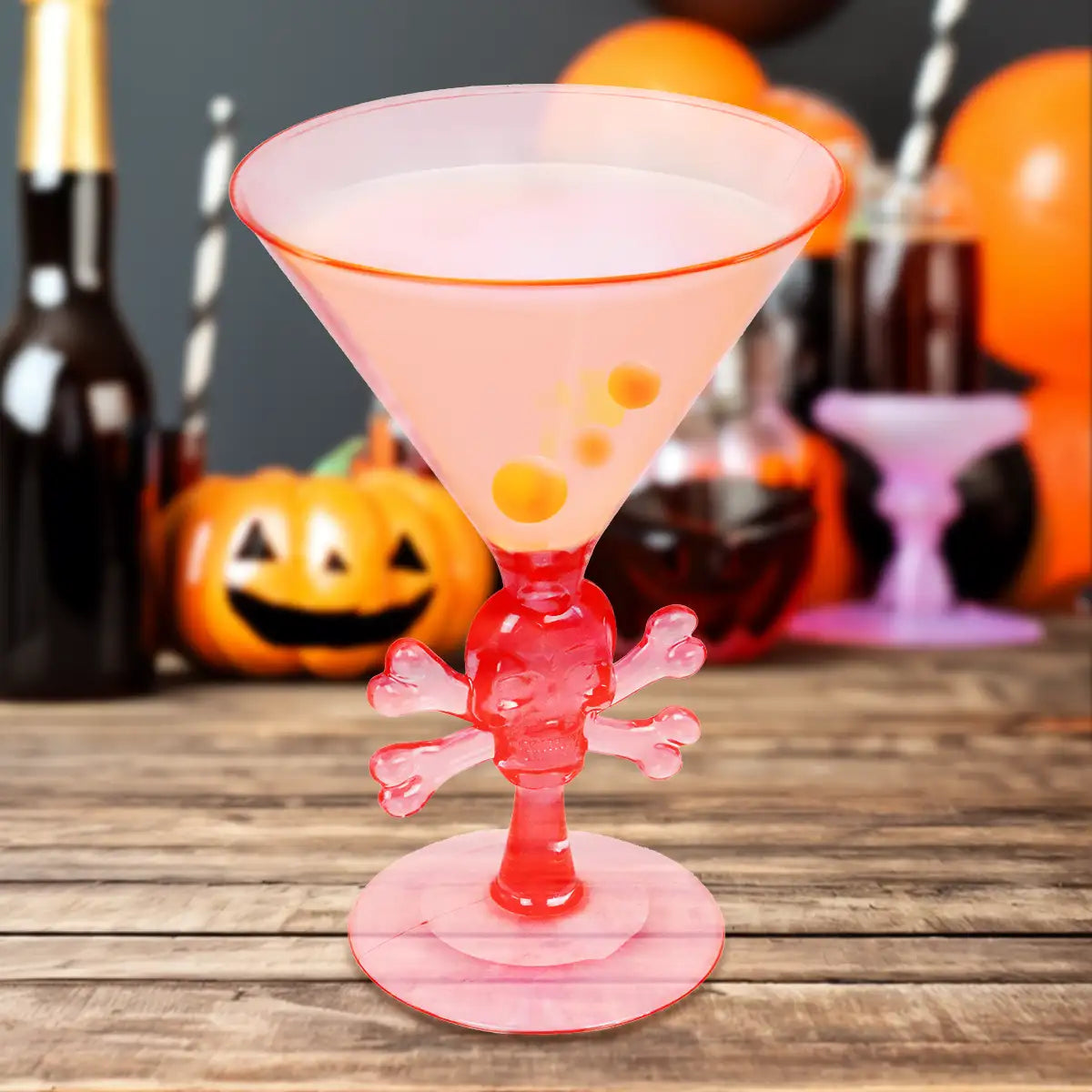 Copa de Martini con Diseño de Calavera, Halloween