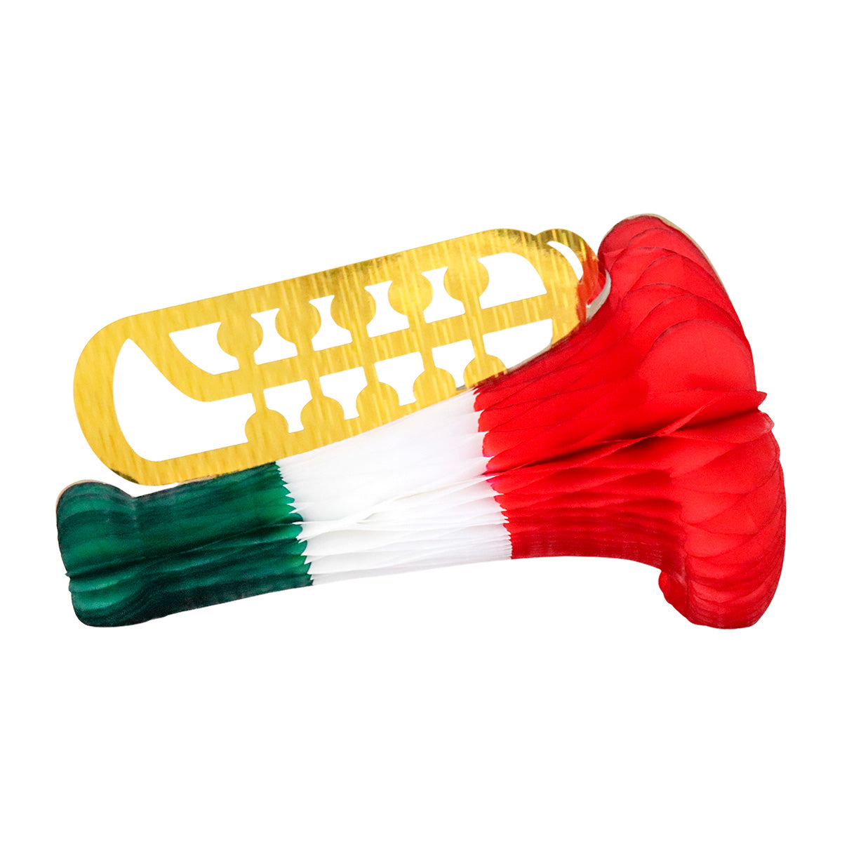 Trompeta Decorativa de Papel para Fiestas Patrias