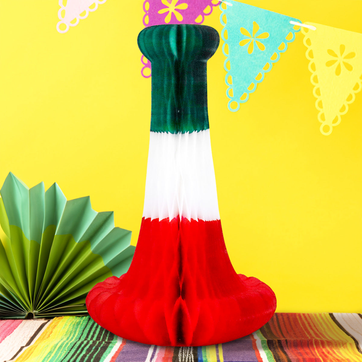 Trompeta Decorativa de Papel para Fiestas Patrias