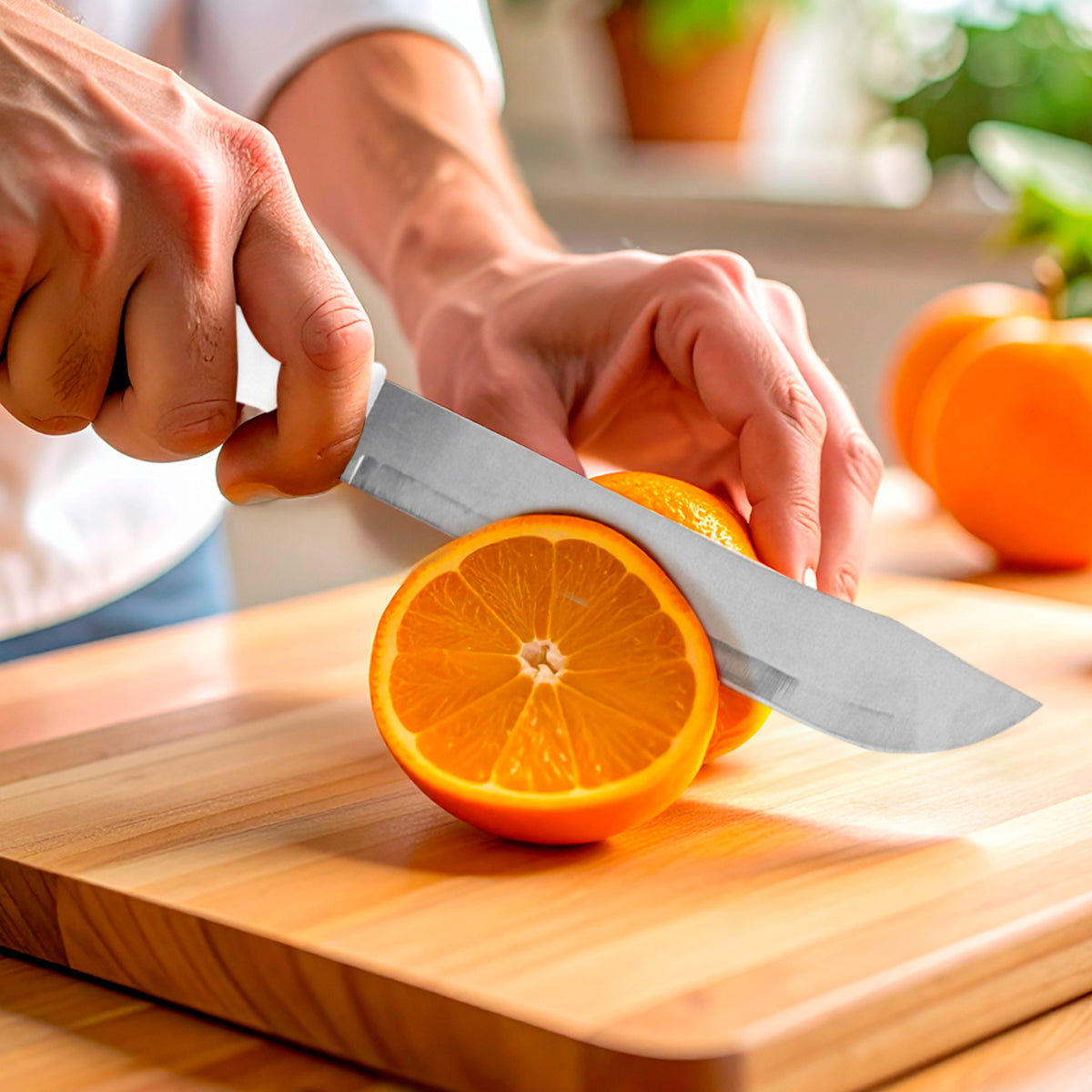 Cuchillo de Cocina, Mango Blanco