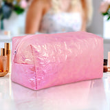 Cosmetiquera, Diseño Estrellas, Color Rosa