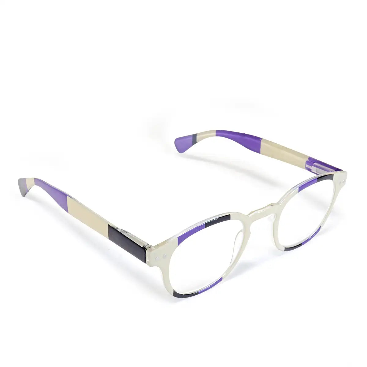 Lentes de Lectura con Estuche, Color Beige y Negro, +2.00
