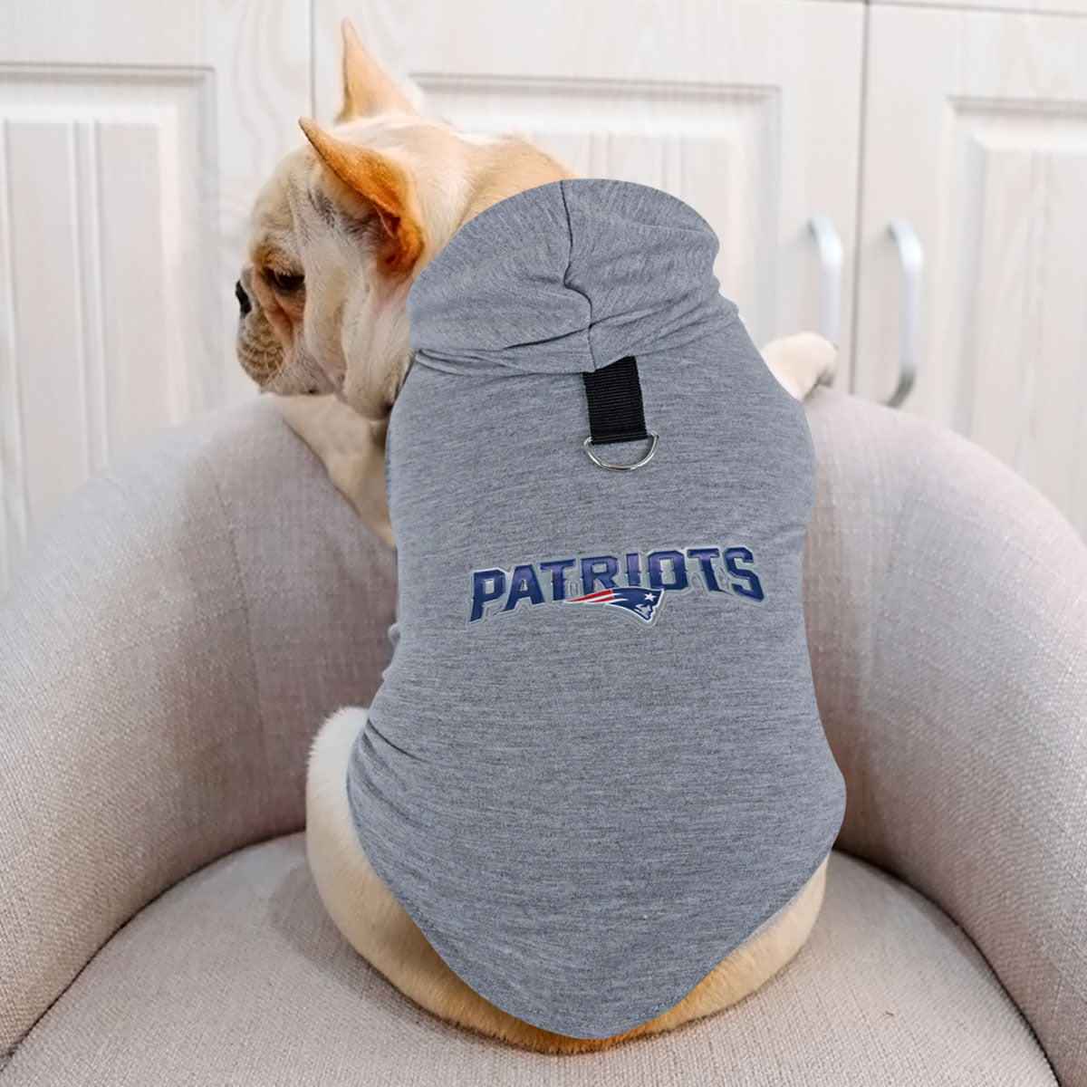 Sudadera de los Patriots para Perro, Gris