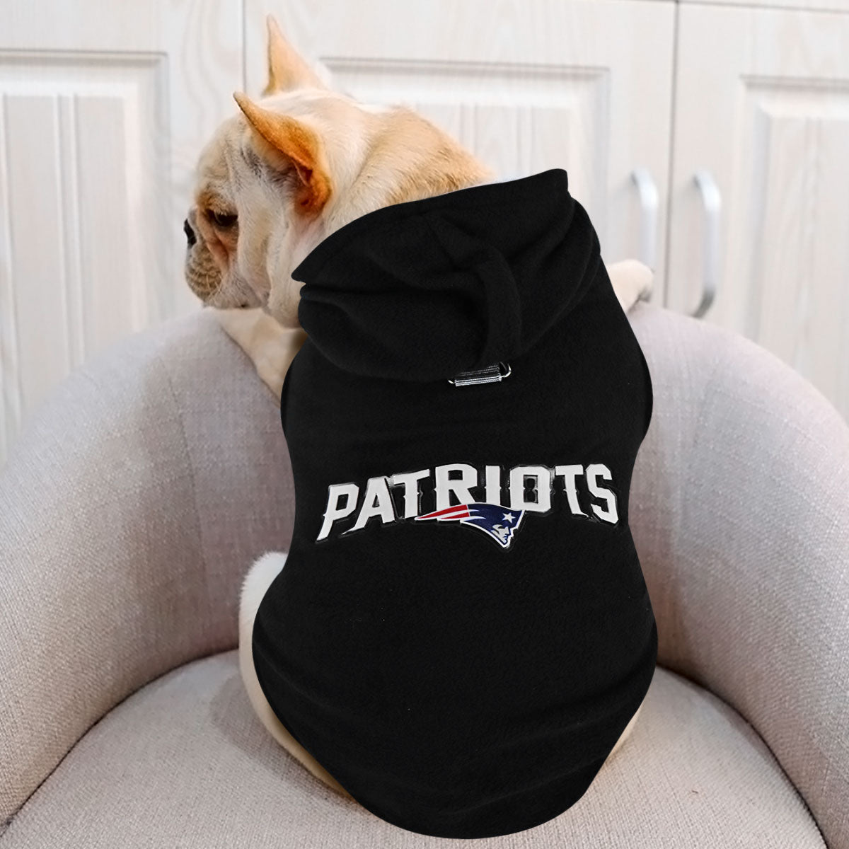 Sudadera de los Patriots para Perro, Negro